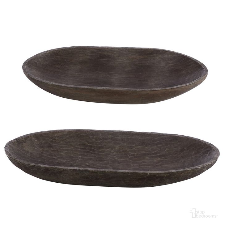 The appearance of Trellen Wood Decorative Bowl Set of 2 in Brown designed by Safavieh in the modern / contemporary interior design. This brown piece of furniture  was selected by 1StopBedrooms from Trellen Collection to add a touch of cosiness and style into your home. Sku: RDC1209A-SET2. Product Type: Decorative Accessory. Image1