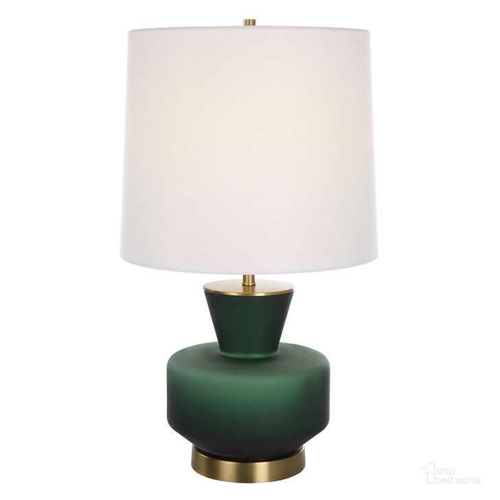 The appearance of Trentino Table Lamp In Dark Emerald Green designed by Uttermost in the  interior design. This emerald green piece of furniture  was selected by 1StopBedrooms from Trentino Collection to add a touch of cosiness and style into your home. Sku: 30232-1. Material: Metal. Product Type: Table Lamp. Image1