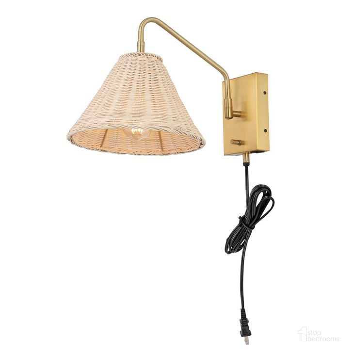 The appearance of Tressa 16 Inch Natural and Brass Wall Sconce Set of 2 with and Usb Port designed by Safavieh in the modern / contemporary interior design. This brass piece of furniture  was selected by 1StopBedrooms from Tressa Collection to add a touch of cosiness and style into your home. Sku: SCN4078A-SET2. Material: Metal. Product Type: Wall Sconce. Image1