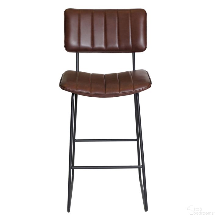 The appearance of Tribeca Barstool In Brown designed by Steve Silver in the  interior design. This brown piece of furniture  was selected by 1StopBedrooms from Tribeca Collection to add a touch of cosiness and style into your home. Sku: TRI600BS. Material: Polyester. Product Type: Barstool. Image1