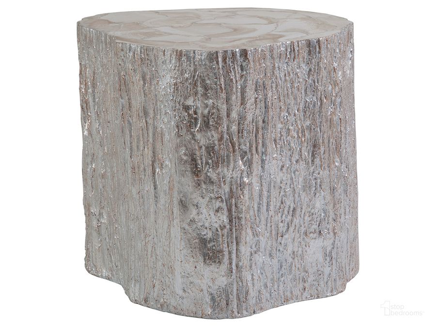 The appearance of Trunk Segment Silver Leaf Side Table designed by Artistica Home in the transitional interior design. This silver piece of furniture  was selected by 1StopBedrooms from Trunk Segment Collection to add a touch of cosiness and style into your home. Sku: 01-2037-952. Product Type: End Table.