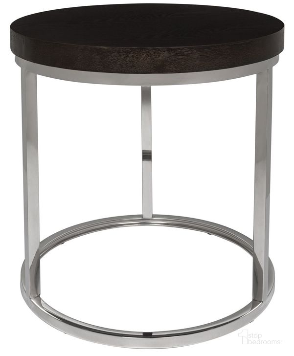 The appearance of Turner Round End Table In Black designed by Safavieh Couture in the modern / contemporary interior design. This black piece of furniture  was selected by 1StopBedrooms from Turner Collection to add a touch of cosiness and style into your home. Sku: FOX9043A. Material: Wood. Product Type: End Table. Image1