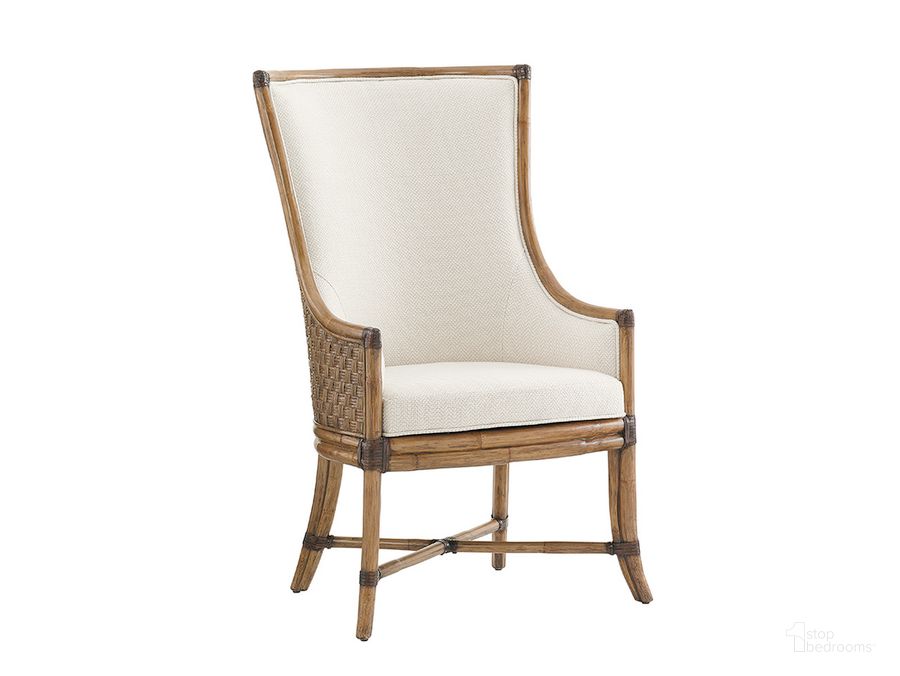 The appearance of Twin Palms Balfour Host Chair designed by Tommy Bahama in the cabin / lodge interior design. This beige piece of furniture  was selected by 1StopBedrooms from Twin Palms Collection to add a touch of cosiness and style into your home. Sku: 01-0558-885-01. Material: Wood. Product Type: Barstool. Image1
