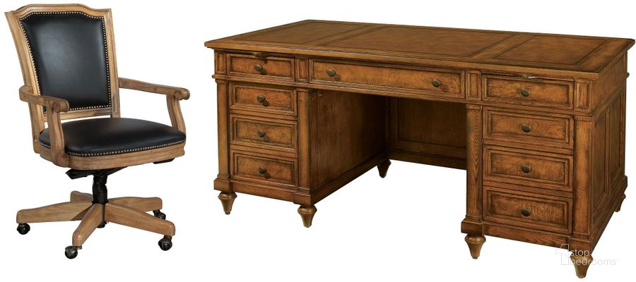 The appearance of Urban Ash Burl Junior Executive Desk Home Office Set designed by Hekman in the traditional interior design. This brown piece of furniture  was selected by 1StopBedrooms from Urban Collection to add a touch of cosiness and style into your home. Sku: 79110P;79110T;79257B. Material: Wood. Product Type: Home Office Set. Image1