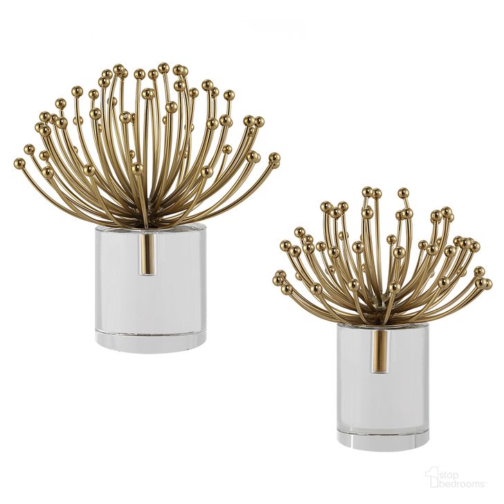 The appearance of Uttermost Aga Modern Sculptures Set Of 2 designed by Uttermost in the modern / contemporary interior design. This gold piece of furniture  was selected by 1StopBedrooms from Aga Collection to add a touch of cosiness and style into your home. Sku: 17997. Material: Steel. Product Type: Sculpture. Image1