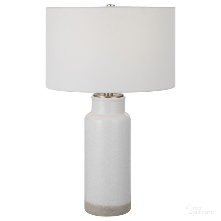 The appearance of Uttermost Albany White Farmhouse Table Lamp designed by Uttermost in the traditional interior design. This white piece of furniture  was selected by 1StopBedrooms from Albany Collection to add a touch of cosiness and style into your home. Sku: 30038. Product Type: Table Lamp. Material: Iron. Image1