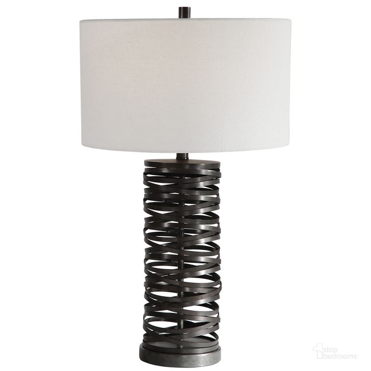 The appearance of Uttermost Alita Rust Black Table Lamp designed by Uttermost in the modern / contemporary interior design. This black piece of furniture  was selected by 1StopBedrooms from Alita Collection to add a touch of cosiness and style into your home. Sku: 28213. Material: Stainless Steel. Product Type: Table Lamp. Image1