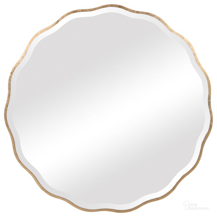 The appearance of Uttermost Aneta Gold Round Mirror designed by Uttermost in the modern / contemporary interior design. This gold piece of furniture  was selected by 1StopBedrooms from Aneta Collection to add a touch of cosiness and style into your home. Sku: 09611. Product Type: Mirror. Material: MDF. Image1
