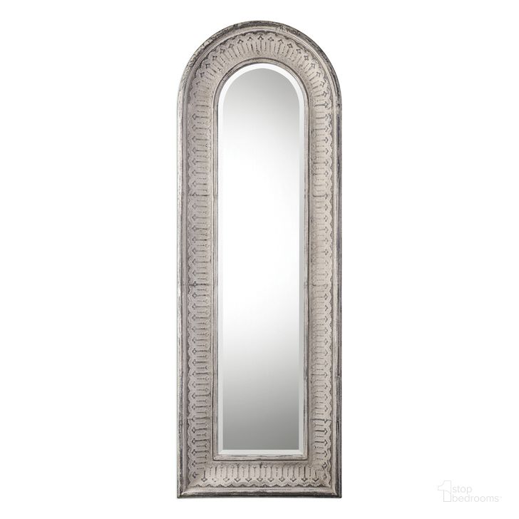 The appearance of Uttermost Argenton Aged Gray Arch Mirror designed by Uttermost in the traditional interior design. This gray piece of furniture  was selected by 1StopBedrooms from Argenton Collection to add a touch of cosiness and style into your home. Sku: 09118. Product Type: Mirror. Material: MDF. Image1
