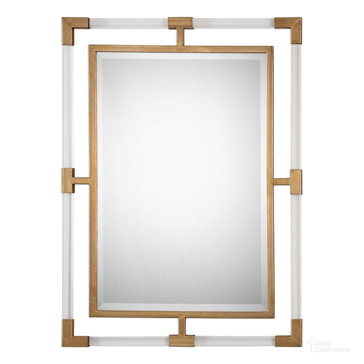 The appearance of Uttermost Balkan Modern Gold Wall Mirror designed by Uttermost in the modern / contemporary interior design. This gold piece of furniture  was selected by 1StopBedrooms from Balkan Collection to add a touch of cosiness and style into your home. Sku: 09124. Product Type: Mirror. Material: MDF. Image1