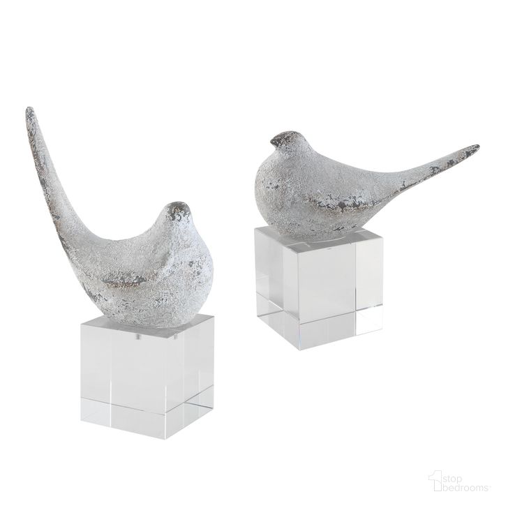 The appearance of Uttermost Better Together Bird Sculptures Set Of 2 designed by Uttermost in the transitional interior design. This silver piece of furniture  was selected by 1StopBedrooms from Better Together Collection to add a touch of cosiness and style into your home. Sku: 18057. Product Type: Decorative Accessory. Material: Crystal. Image1