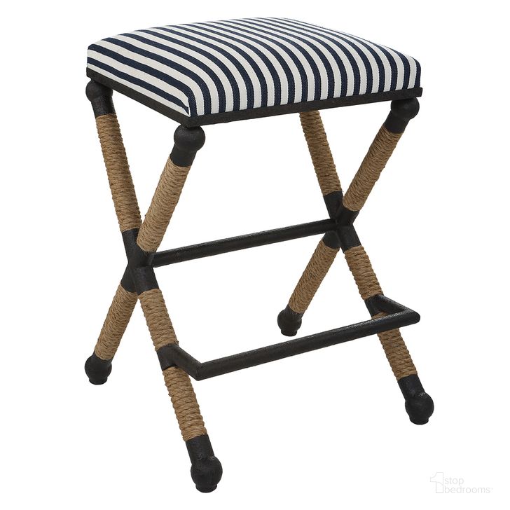 The appearance of Uttermost Braddock Backless Counter Stool designed by Uttermost in the coastal interior design. This black piece of furniture  was selected by 1StopBedrooms from Braddock Collection to add a touch of cosiness and style into your home. Sku: 23711. Material: MDF. Product Type: Barstool. Image1