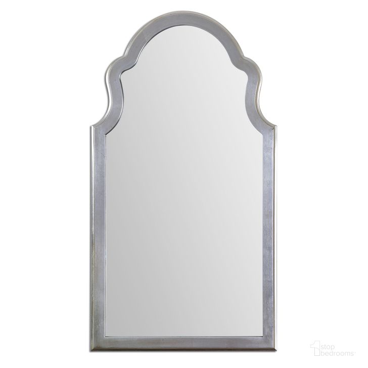 The appearance of Uttermost Brayden Arched Silver Mirror designed by Uttermost in the modern / contemporary interior design. This silver piece of furniture  was selected by 1StopBedrooms from Brayden Collection to add a touch of cosiness and style into your home. Sku: 14479. Product Type: Mirror. Material: MDF. Image1
