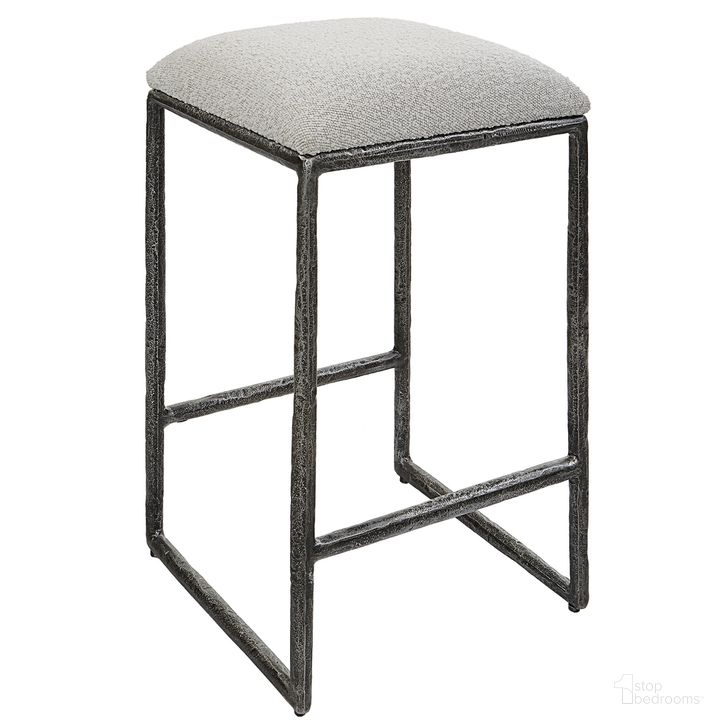 The appearance of Uttermost Brisbane Counter Stool designed by Uttermost in the modern / contemporary interior design. This black piece of furniture  was selected by 1StopBedrooms from Brisbane Collection to add a touch of cosiness and style into your home. Sku: 23730. Material: MDF. Product Type: Barstool. Image1