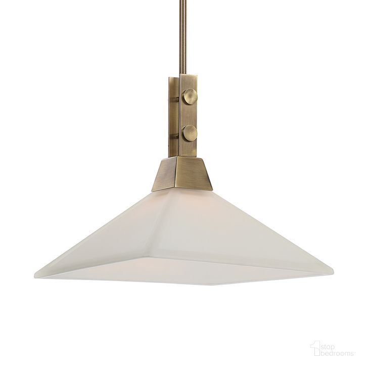 The appearance of Uttermost Brookdale Industrial 1 Light Pendant designed by Uttermost in the traditional interior design. This brass piece of furniture  was selected by 1StopBedrooms from Brookdale Collection to add a touch of cosiness and style into your home. Sku: 21547. Material: Glass. Product Type: Pendant Lighting. Image1