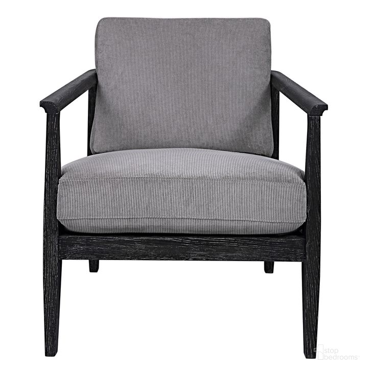 The appearance of Uttermost Brunei Modern Gray Accent Chair designed by Uttermost in the modern / contemporary interior design. This gray piece of furniture  was selected by 1StopBedrooms from Brunei Collection to add a touch of cosiness and style into your home. Sku: 23657. Material: Wood. Product Type: Accent Chair. Image1