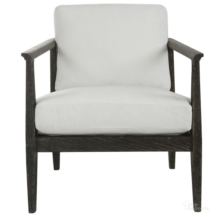 The appearance of Uttermost Brunei White Accent Chair designed by Uttermost in the modern / contemporary interior design. This white piece of furniture  was selected by 1StopBedrooms from Brunei Collection to add a touch of cosiness and style into your home. Sku: 23696. Material: Wood. Product Type: Accent Chair. Image1