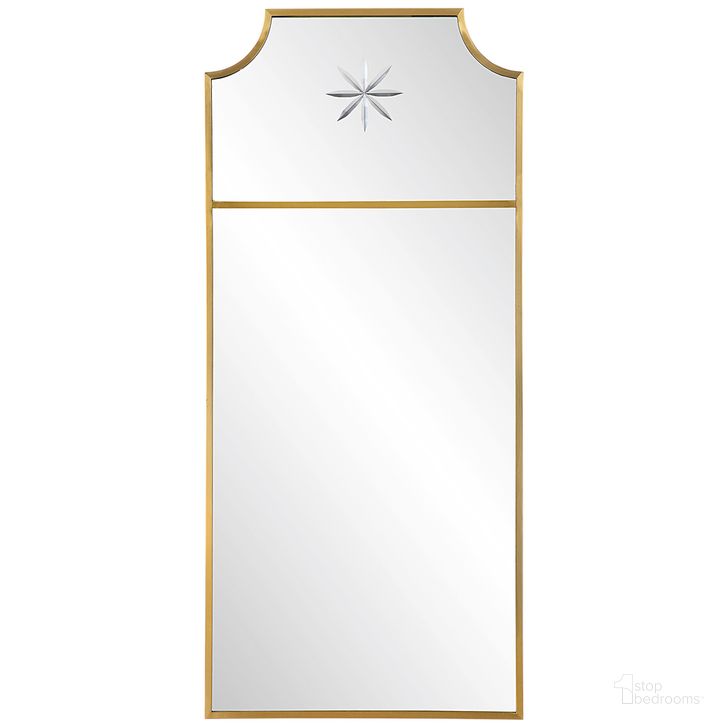 The appearance of Uttermost Caddington Tall Brass Mirror designed by Uttermost in the traditional interior design. This brass piece of furniture  was selected by 1StopBedrooms from Caddington Collection to add a touch of cosiness and style into your home. Sku: 09748. Material: MDF. Product Type: Accent Mirror. Image1