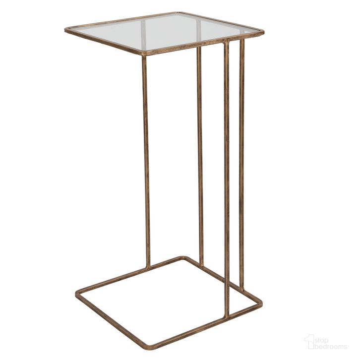 The appearance of Uttermost Cadmus Gold Accent Table designed by Uttermost in the modern / contemporary interior design. This gold piece of furniture  was selected by 1StopBedrooms from Cadmus Collection to add a touch of cosiness and style into your home. Sku: 25066. Product Type: Accent Table. Material: Iron. Image1