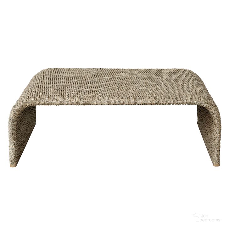 The appearance of Uttermost Calabria Woven Seagrass Coffee Table designed by Uttermost in the transitional interior design. This natural piece of furniture  was selected by 1StopBedrooms from Calabria Collection to add a touch of cosiness and style into your home. Sku: 22877. Material: Wood. Product Type: Coffee Table. Image1