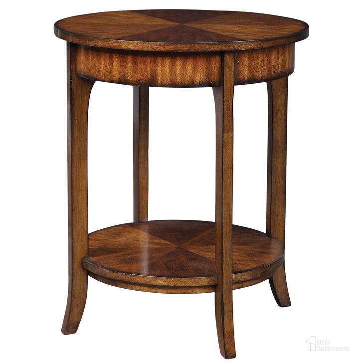 The appearance of Uttermost Carmel Round Lamp Table designed by Uttermost in the traditional interior design. This wood piece of furniture  was selected by 1StopBedrooms from Carmel Collection to add a touch of cosiness and style into your home. Sku: 24228. Product Type: Lamp Table. Material: MDF. Image1