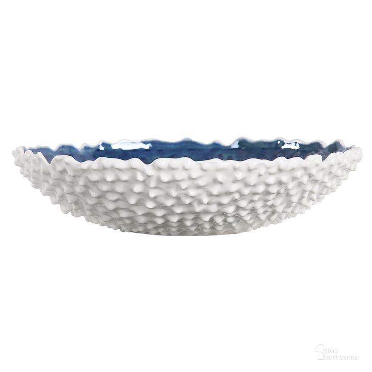The appearance of Uttermost Ciji White Bowl designed by Uttermost in the modern / contemporary interior design. This white piece of furniture  was selected by 1StopBedrooms from Ciji Collection to add a touch of cosiness and style into your home. Sku: 17579. Material: Ceramic. Product Type: Bowl. Image1