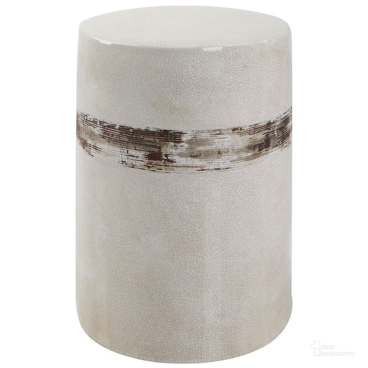 The appearance of Uttermost Comanche White Ceramic Garden Stool designed by Uttermost in the modern / contemporary interior design. This white piece of furniture  was selected by 1StopBedrooms from Comanche Collection to add a touch of cosiness and style into your home. Sku: 25287. Product Type: Stool. Material: Ceramic. Image1