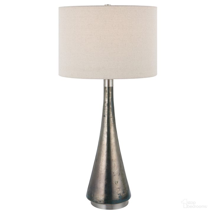 The appearance of Uttermost Contour Metallic Glass Table Lamp designed by Uttermost in the modern / contemporary interior design. This brushed nickel piece of furniture  was selected by 1StopBedrooms from Contour Collection to add a touch of cosiness and style into your home. Sku: 30039. Product Type: Table Lamp. Material: Iron. Image1
