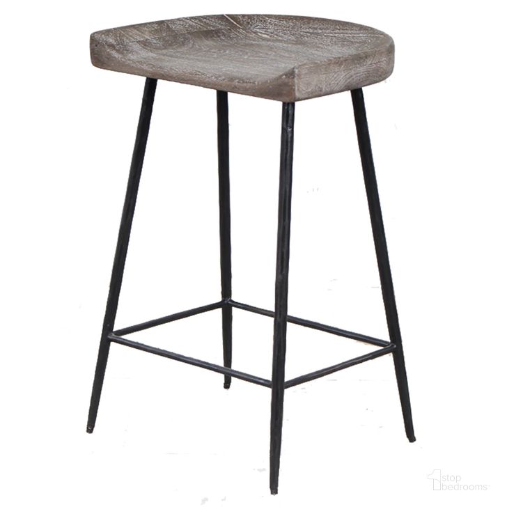 The appearance of Uttermost Cordova Carved Wood Counter Stool designed by Uttermost in the transitional interior design. This black piece of furniture  was selected by 1StopBedrooms from Cordova Collection to add a touch of cosiness and style into your home. Sku: 22885. Product Type: Barstool. Material: Iron. Image1