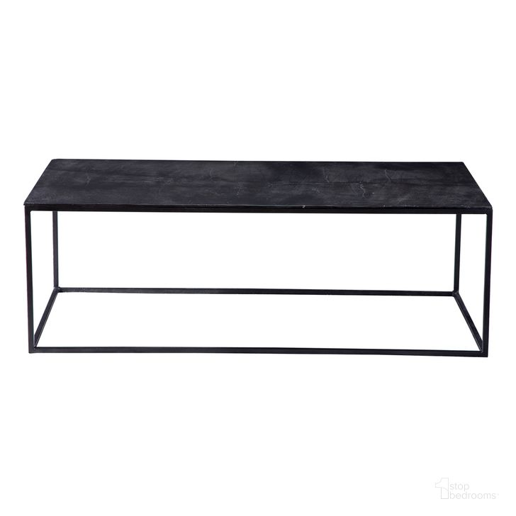 The appearance of Uttermost Coreene Industrial Coffee Table designed by Uttermost in the modern / contemporary interior design. This black piece of furniture  was selected by 1StopBedrooms from Coreene Collection to add a touch of cosiness and style into your home. Sku: 25048. Product Type: Coffee Table. Material: Iron. Image1