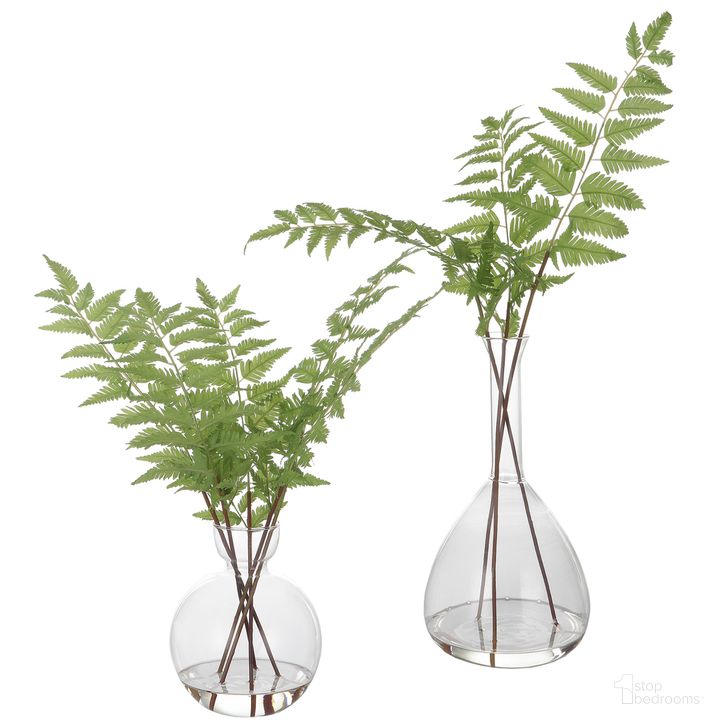 The appearance of Uttermost Country Ferns Set Of 2 designed by Uttermost in the transitional interior design. This green piece of furniture  was selected by 1StopBedrooms from Country Collection to add a touch of cosiness and style into your home. Sku: 60202. Material: Polyester. Product Type: Decorative Accessory. Image1