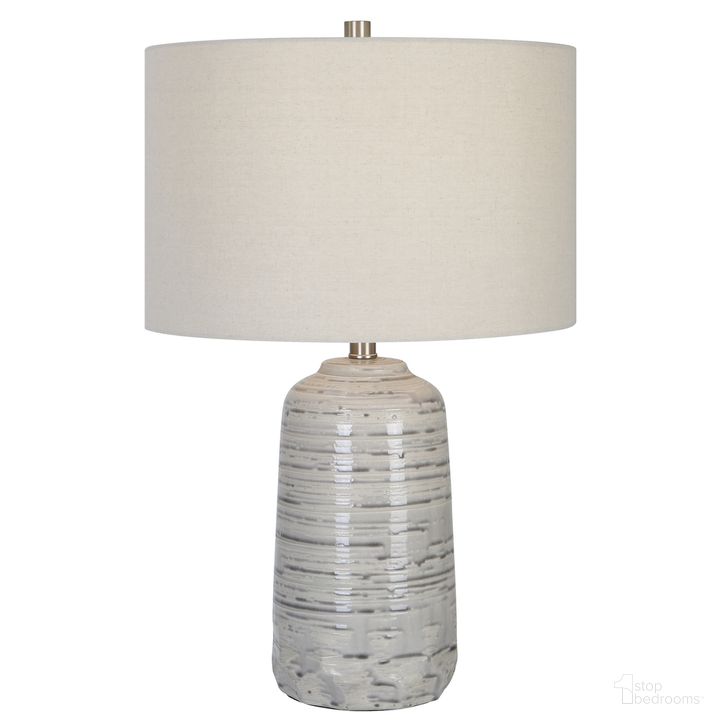 The appearance of Uttermost Cyclone Ivory Table Lamp designed by Uttermost in the modern / contemporary interior design. This ivory piece of furniture  was selected by 1StopBedrooms from Cyclone Collection to add a touch of cosiness and style into your home. Sku: 30069-1. Product Type: Table Lamp. Material: Iron. Image1