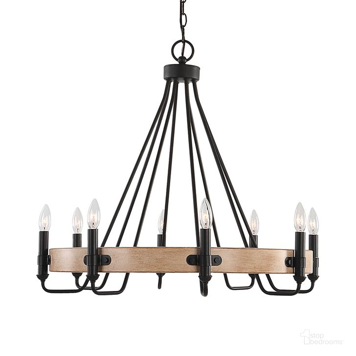 The appearance of Uttermost Deschutes 8 Light Farmhouse Chandelier designed by Uttermost in the traditional interior design. This black piece of furniture  was selected by 1StopBedrooms from Deschutes Collection to add a touch of cosiness and style into your home. Sku: 21356. Material: Steel. Product Type: Chandelier. Image1