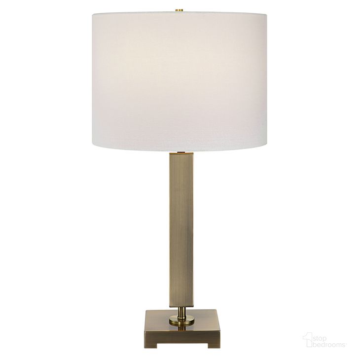 The appearance of Uttermost Duomo Brass Table Lamp designed by Uttermost in the modern / contemporary interior design. This brass piece of furniture  was selected by 1StopBedrooms from Duomo Collection to add a touch of cosiness and style into your home. Sku: 30014-1. Material: Metal. Product Type: Table Lamp. Image1