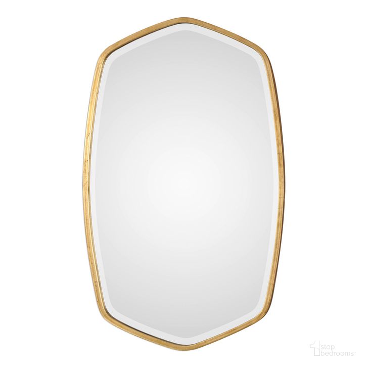 The appearance of Uttermost Duronia Antiqued Gold Mirror designed by Uttermost in the modern / contemporary interior design. This gold piece of furniture  was selected by 1StopBedrooms from Duronia Collection to add a touch of cosiness and style into your home. Sku: 09382. Product Type: Mirror. Material: MDF. Image1