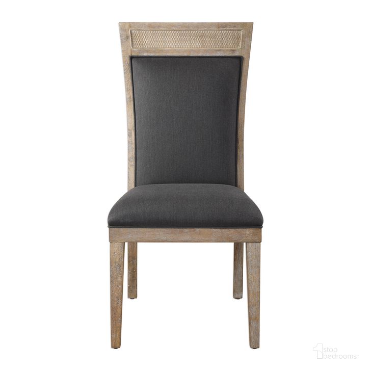 The appearance of Uttermost Encore Dark Gray Armless Chair designed by Uttermost in the transitional interior design. This gray piece of furniture  was selected by 1StopBedrooms from Encore Collection to add a touch of cosiness and style into your home. Sku: 23440. Material: Wood. Product Type: Armless Chair. Image1