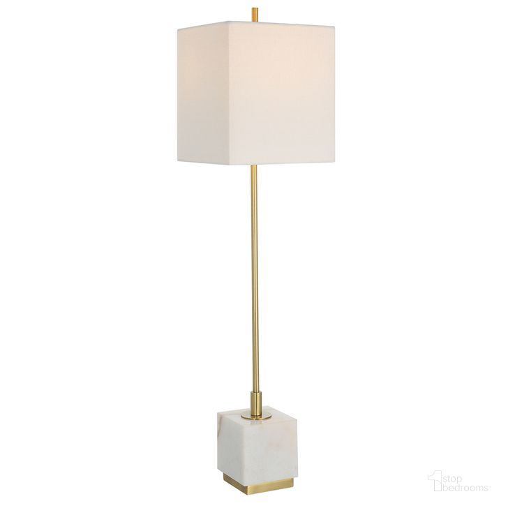 The appearance of Uttermost Escort Brass Buffet Lamp designed by Uttermost in the modern / contemporary interior design. This brass piece of furniture  was selected by 1StopBedrooms from Escort Collection to add a touch of cosiness and style into your home. Sku: 30156-1. Material: Metal. Product Type: Buffet Lamp. Image1