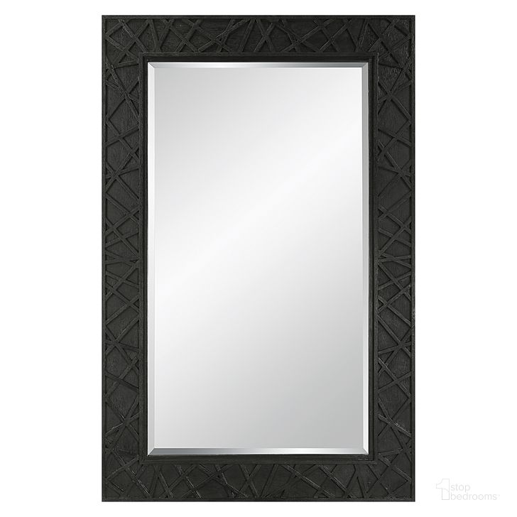 The appearance of Uttermost Everest Satin Black Mirror designed by Uttermost in the modern / contemporary interior design. This black piece of furniture  was selected by 1StopBedrooms from Everest Collection to add a touch of cosiness and style into your home. Sku: 09803. Material: MDF. Product Type: Accent Mirror. Image1