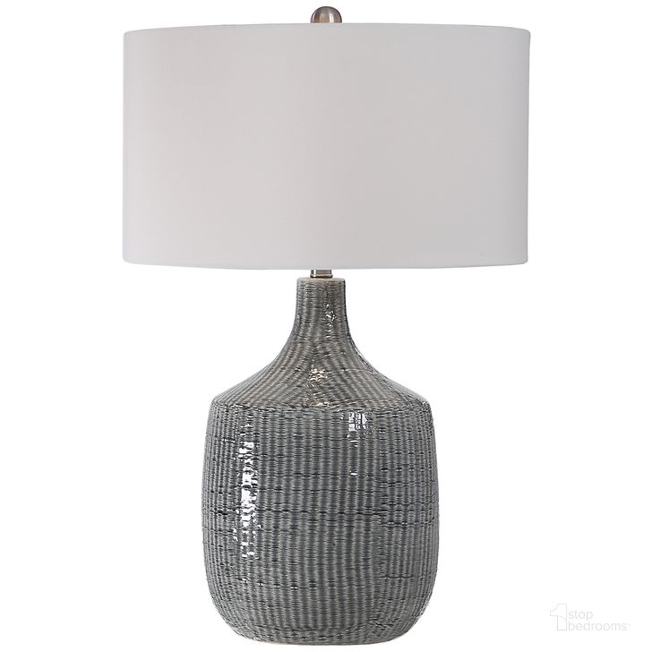 The appearance of Uttermost Felipe Distressed Gray Table Lamp designed by Uttermost in the modern / contemporary interior design. This gray piece of furniture  was selected by 1StopBedrooms from Felipe Collection to add a touch of cosiness and style into your home. Sku: 27920-1. Material: Ceramic. Product Type: Table Lamp. Image1