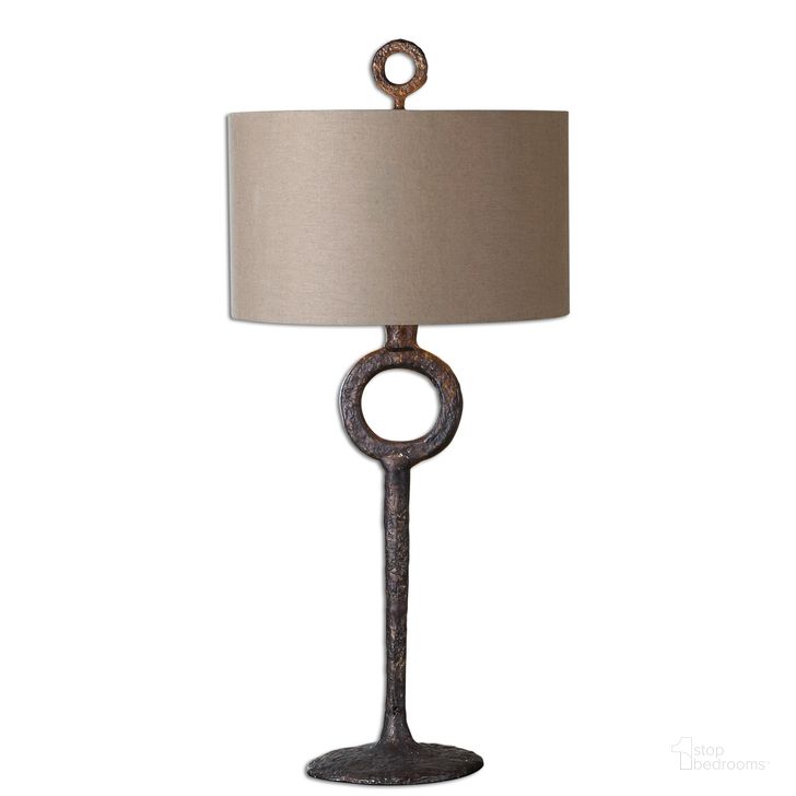 The appearance of Uttermost Ferro Cast Iron Table Lamp designed by Uttermost in the transitional interior design. This bronze piece of furniture  was selected by 1StopBedrooms from Ferro Collection to add a touch of cosiness and style into your home. Sku: 27663. Product Type: Table Lamp. Material: Iron. Image1