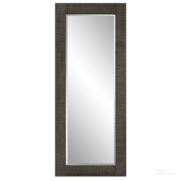 The appearance of Uttermost Figaro Oversized Wooden Mirror designed by Uttermost in the transitional interior design. This gray piece of furniture  was selected by 1StopBedrooms from Figaro Collection to add a touch of cosiness and style into your home. Sku: 09851. Material: MDF. Product Type: Accent Mirror. Image1