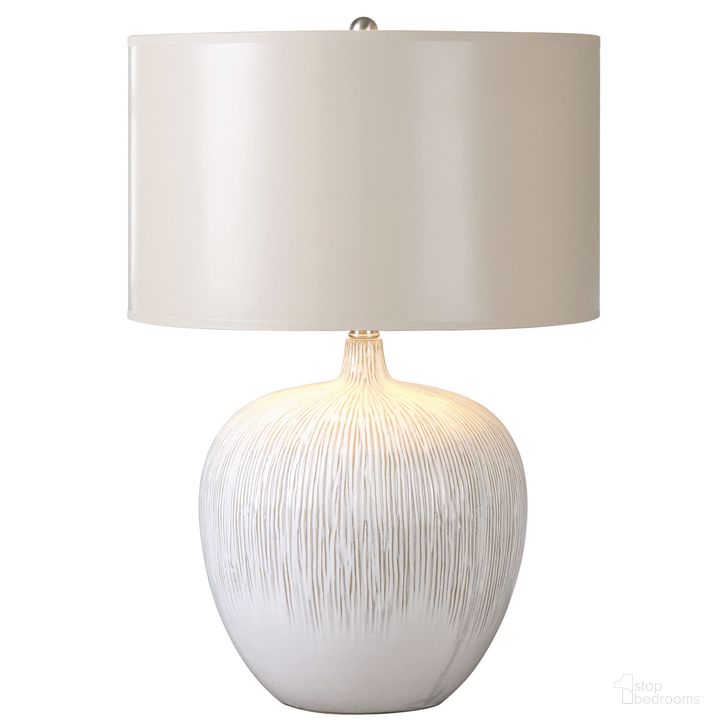 The appearance of Uttermost Georgios Textured Ceramic Lamp designed by Uttermost in the modern / contemporary interior design. This aged ivory piece of furniture  was selected by 1StopBedrooms from Georgios Collection to add a touch of cosiness and style into your home. Sku: 26194-1. Material: Metal. Product Type: Lamp. Image1