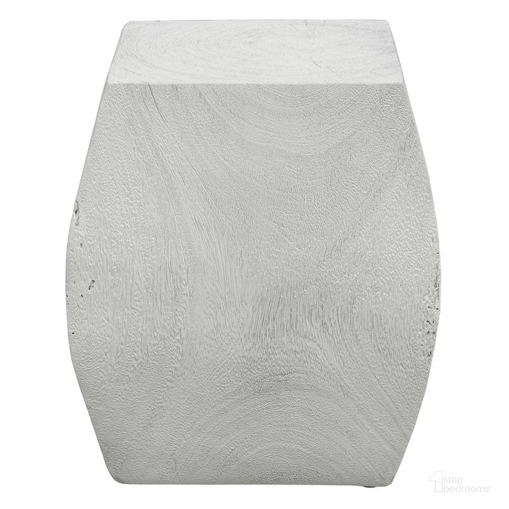 The appearance of Uttermost Grove Ivory Wooden Accent Stool designed by Uttermost in the modern / contemporary interior design. This ivory piece of furniture  was selected by 1StopBedrooms from Grove Collection to add a touch of cosiness and style into your home. Sku: 25295. Material: Wood. Product Type: Accent Stool. Image1