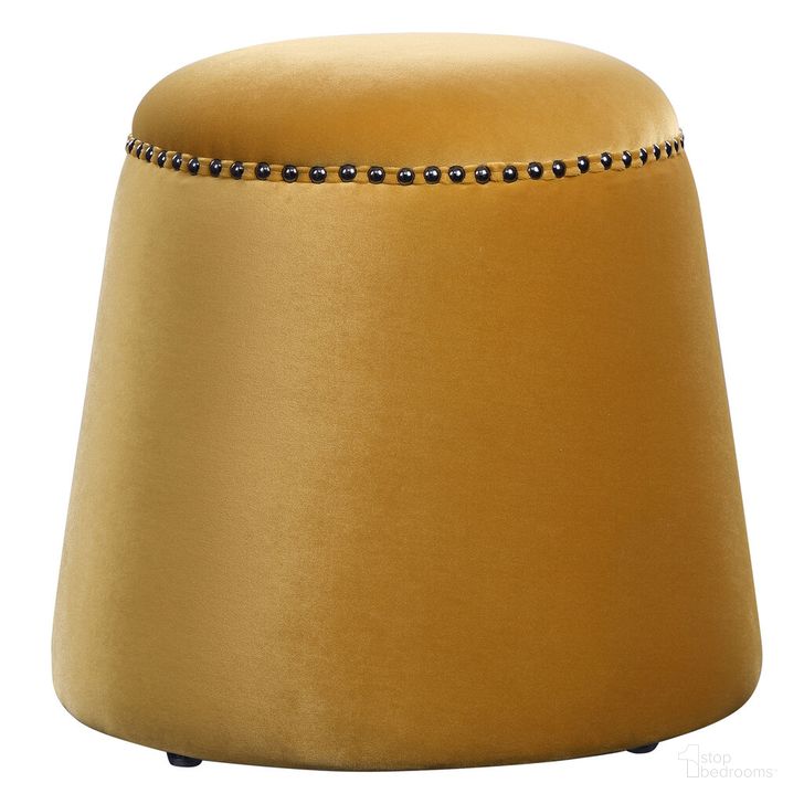 The appearance of Uttermost Gumdrop Mustard Ottoman designed by Uttermost in the modern / contemporary interior design. This yellow piece of furniture  was selected by 1StopBedrooms from Gumdrop Collection to add a touch of cosiness and style into your home. Sku: 23573. Material: Wood. Product Type: Ottoman. Image1