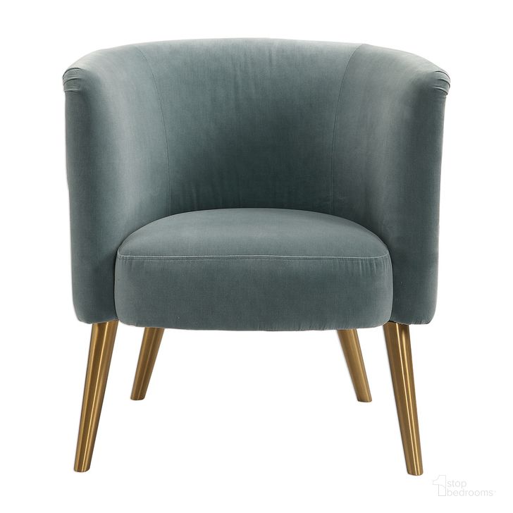 The appearance of Uttermost Haider Gray Accent Chair designed by Uttermost in the modern / contemporary interior design. This gray piece of furniture  was selected by 1StopBedrooms from Haider Collection to add a touch of cosiness and style into your home. Sku: 23480. Product Type: Accent Chair. Material: Iron. Image1