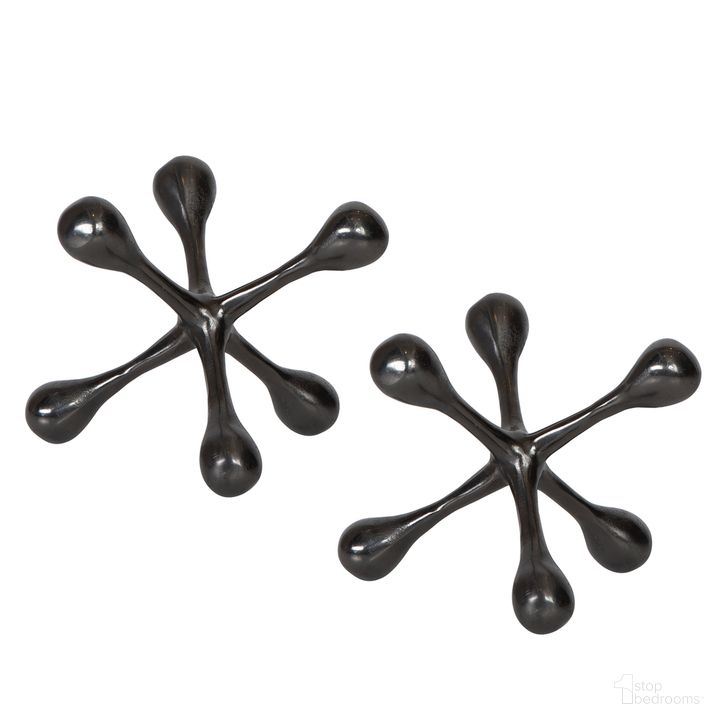 The appearance of Uttermost Harlan Black Nickel Objects Set Of 2 designed by Uttermost in the modern / contemporary interior design. This black piece of furniture  was selected by 1StopBedrooms from Harlan Collection to add a touch of cosiness and style into your home. Sku: 17690. Material: Aluminum. Product Type: Decorative Accessory. Image1
