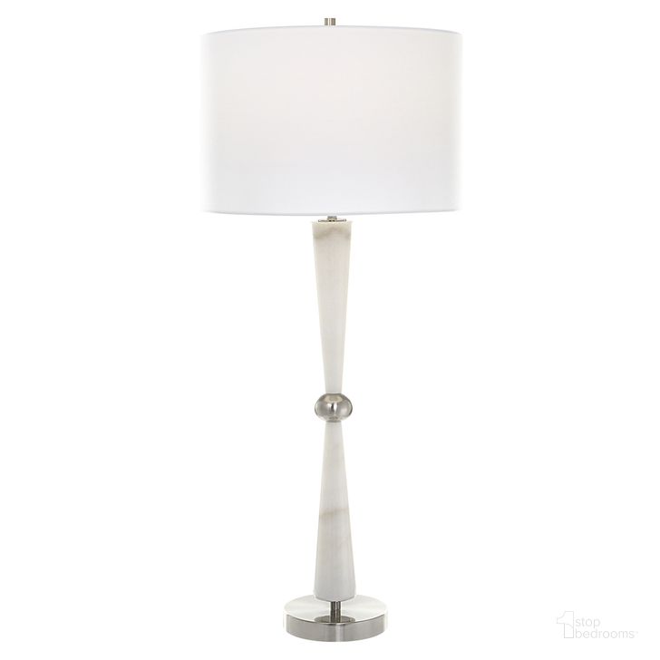 The appearance of Uttermost Hourglass White Table Lamp designed by Uttermost in the modern / contemporary interior design. This white piece of furniture  was selected by 1StopBedrooms from Hourglass Collection to add a touch of cosiness and style into your home. Sku: 30064. Product Type: Table Lamp. Material: Iron. Image1