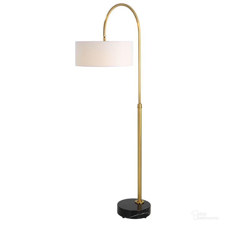 The appearance of Uttermost Huxford Brass Arch Floor Lamp designed by Uttermost in the traditional interior design. This brass piece of furniture  was selected by 1StopBedrooms from Huxford Collection to add a touch of cosiness and style into your home. Sku: 30136-1. Product Type: Floor Lamp. Material: Iron. Image1