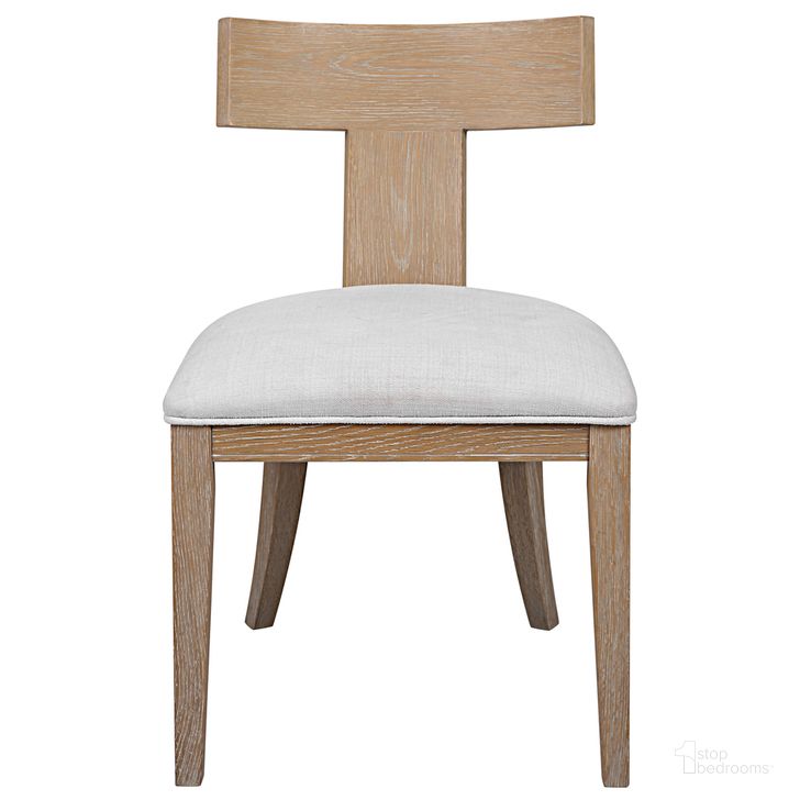 The appearance of Uttermost Idris Armless Chair Natural designed by Uttermost in the modern / contemporary interior design. This natural piece of furniture  was selected by 1StopBedrooms from Idris Collection to add a touch of cosiness and style into your home. Sku: 23595. Material: Wood. Product Type: Armless Chair. Image1