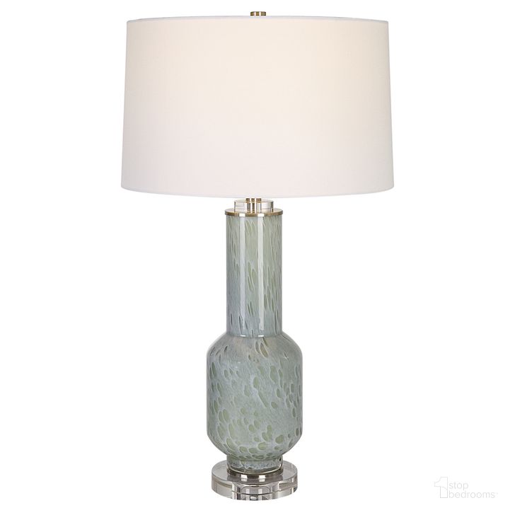 The appearance of Uttermost Imperia Aqua Gray Table Lamp designed by Uttermost in the modern / contemporary interior design. This gray piece of furniture  was selected by 1StopBedrooms from Imperia Collection to add a touch of cosiness and style into your home. Sku: 30172. Product Type: Table Lamp. Material: Crystal. Image1